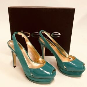 Bebe Green Zahara Peep Toe Pump